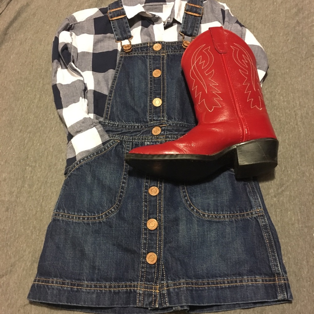 GapKids Girls Denim Overall Skirt - Size S